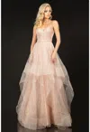 Terani Couture 2011p1213 Long Tulle Prom Dress In Silver