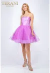 Terani Couture 2011p1475 Short Homecoming A Line Prom Dress In Purple