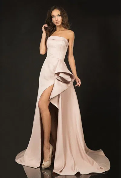 Terani Couture 2012p1288 Strapless Long Prom Dress In Pink