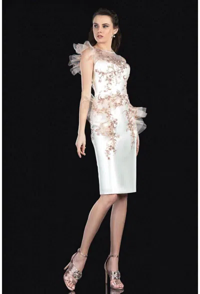 Terani Couture 2021c2613 Short Formal Dress In White