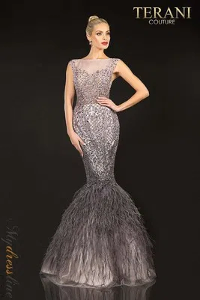 Pre-owned Terani Couture 2021gl3577 Evening Dress Lowest Price Guarantee Authentic In Blush Mauve