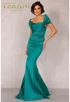 Terani Couture 2021m2969 Long Formal Mother Of The Bride Dress In Green