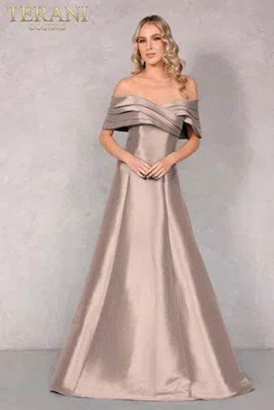 Pre-owned Terani Couture 2112m5404 Evening Dress Lowest Price Guarantee Authentic In Emerald