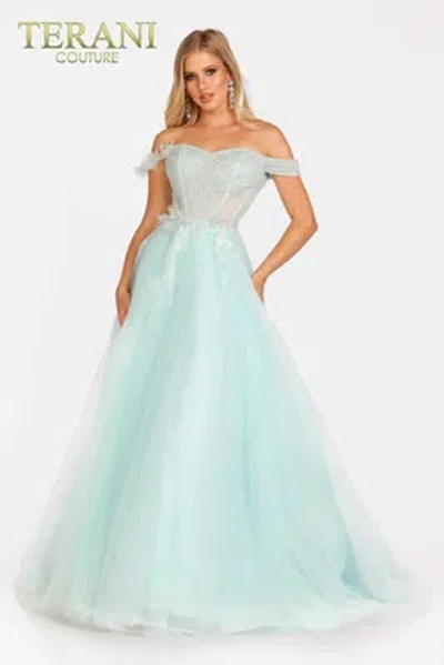 Pre-owned Terani Couture 231e0520 Evening Dress Lowest Price Guarantee Authentic In Mauve