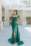 Terani Couture 231p0061 Prom Long Corset Fitted Formal Dress In Green