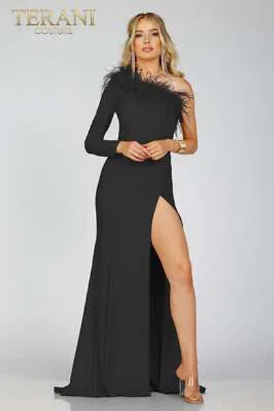 Pre-owned Terani Couture 231p0066 Evening Dress Lowest Price Guarantee Authentic In Black