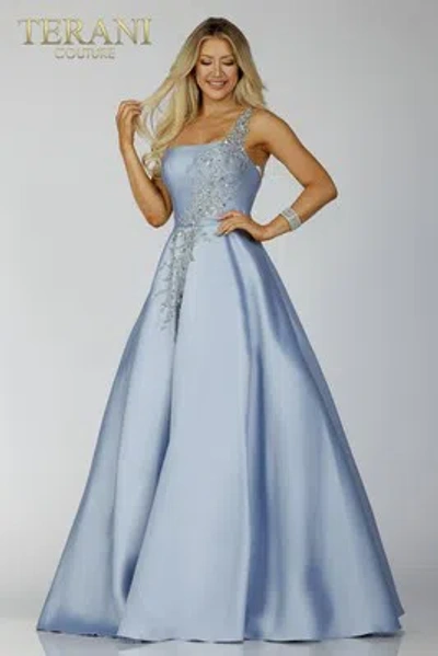 Pre-owned Terani Couture 231p0175 Evening Dress Lowest Price Guarantee Authentic In Lavender