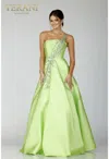 Terani Couture 231p0175 Long Formal Prom Beaded A Line Dress In Green