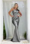 Terani Couture 232e1208 Long Fitted Formal Prom Mermaid Dress In Gray