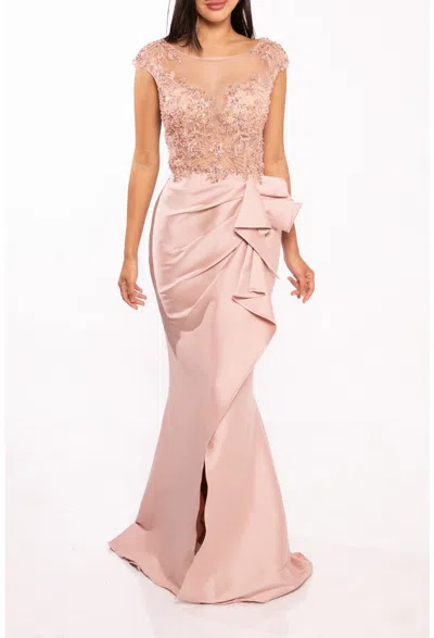 Terani Couture 232e1300 Trumpet Long Evening Dress In Pink