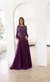 Terani Couture 241m2738 Long Evening Formal Mother Of The Bride Dress In Purple