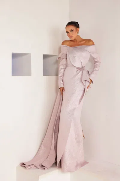 Terani Couture 241m2743 Formal Long Evening Mother Of The Bride Dress In Pink