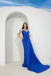 Terani Couture 241p2008 Long Formal Dress In Blue