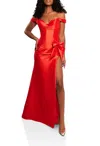 Terani Couture 241p2017 Long Formal Evening Fitted Dress In Red
