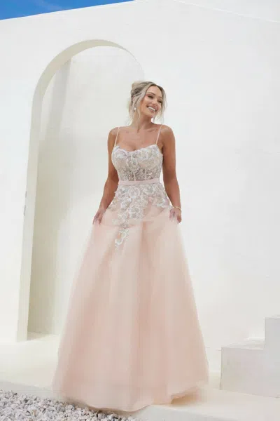 Terani Couture 241p2025 Long A Line Prom Dress In Multi