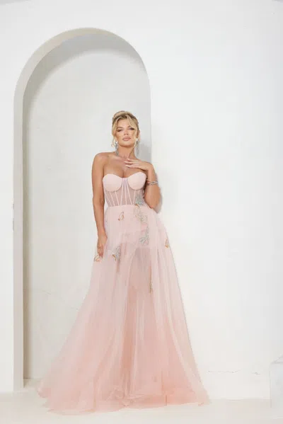 Terani Couture 241p2087 Long A Line Ballgown In Pink