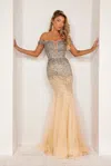 Terani Couture 241p2095 Bodycon Long Prom Dress In Multi