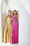 Terani Couture 241p2208 Bodycon Slit Prom Long Dress In Multi