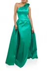 Terani Couture 242e3110 Long Formal Overskirt Prom Dress In Green