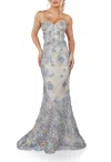 Terani Couture 242e3144 Fitted Long Formal Mermaid Prom Gown In Multi