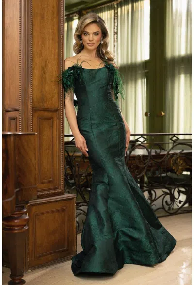 Terani Couture 242e3160 Long Mermaid Formal Prom Dress In Green