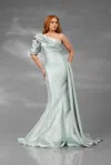 Terani Couture 251e4205 Long Formal Overskirt Mermaid Evening Dress In Green