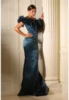 Terani Couture 251e4289 Formal Long Fitted Evening Dress In Blue