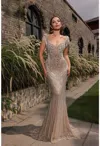 Terani Couture 251gl4345 Fitted Formal Evening Long Dress In Animal Print