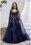 Terani Couture 251m4410 Navy 14 Sale In Blue