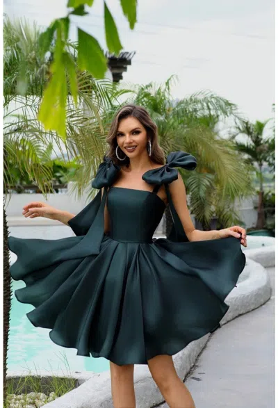 Terani Couture 251p4047 Short Ball Gown Homecoming Prom Dress In Green