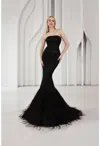 Terani Couture 251p4303 Long Mermaid Formal Beaded Prom Dress In Black