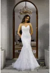 Terani Couture 251p4388 Fitted Long Bridal Gown Beaded Prom Dress In White