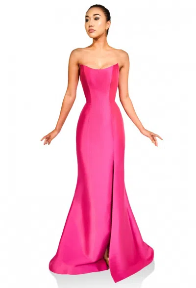 Terani Couture 251p4397 Long Formal Fitted Evening Prom Dress In Pink