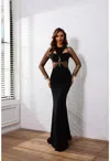 Terani Couture 251p4552 Long Sleeve Formal Fitted Prom Dress In Black