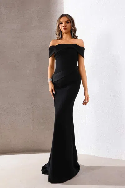 Terani Couture 252e5101 Long Bodycon Formal Fitted Evening Dress In Black
