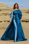 Terani Couture 252e5141 Fitted Long Evening Formal Dress In Blue