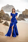 Terani Couture 252e5148 Long Formal Slit Evening Dress In Blue