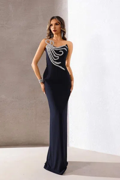 Terani Couture 252e5175 Prom Fitted Bodycon Long Evening Dress In Blue