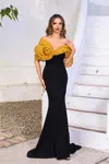 Terani Couture 252e5181 Long Fitted Formal Evening Dress In Yellow