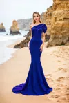 Terani Couture 252e5514 Long Evening Formal Fitted Dress In Blue