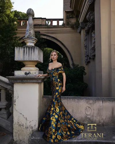 Terani Couture 261e6273 Mermaid Evening Long Formal Prom Dress In Animal Print