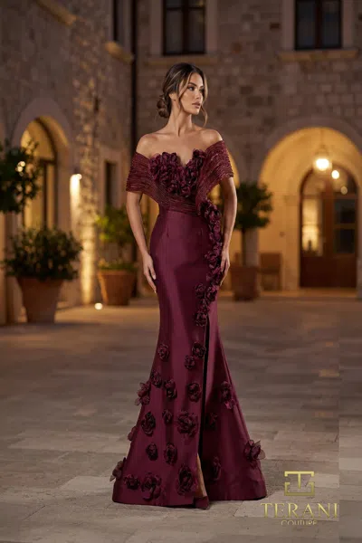Terani Couture 262e7070 In Burgundy