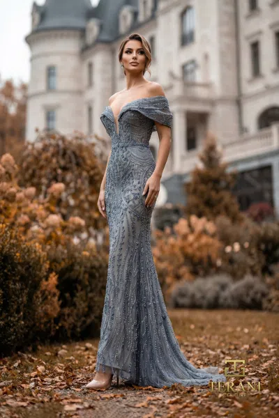 Terani Couture 262gl7169 In Blue