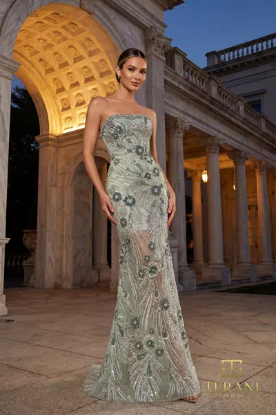 Terani Couture 262gl7176 In Gray