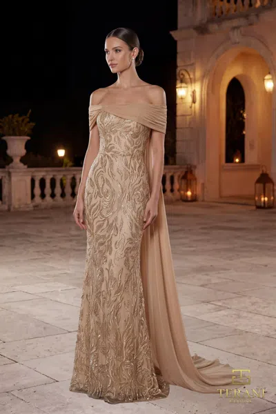 Terani Couture 262m7264 In Brown