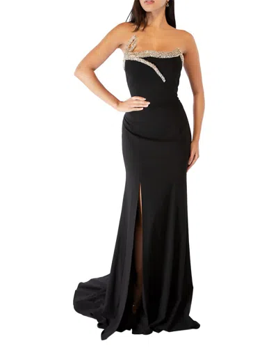 Terani Couture Beaded Dress In Black