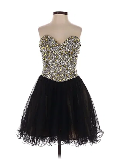 Pre-owned Terani Couture Cocktail Dress In Black