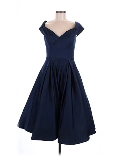 Pre-owned Terani Couture Cocktail Dress In Blue