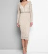 TERANI COUTURE COCKTAIL DRESS IN CHAMPAGNE
