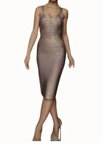 Terani Couture Cocktail Dress In Pink In Beige